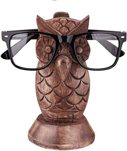 Buy Spectacle Holder Wooden Eyeglass Sunglasses Stand - Owl | Shop Verified Sustainable Table Decor on Brown Living™