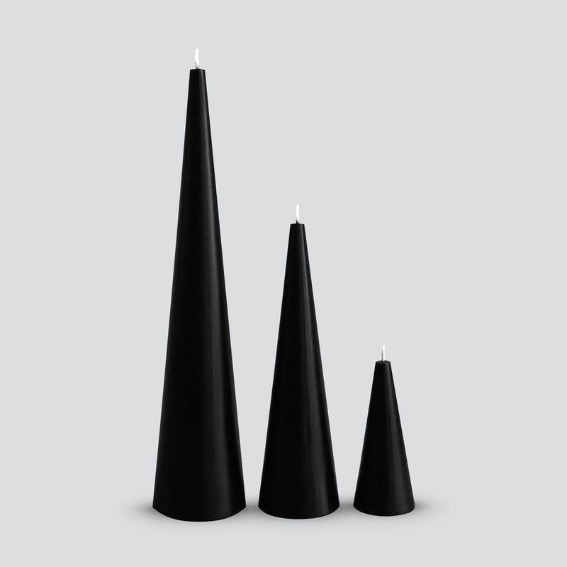Buy Spire Black Candle - Set of 3 | Made of Soywax | Shop Verified Sustainable Products on Brown Living