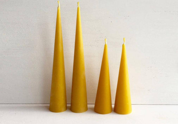 Buy Spire Canary Yellow Candle - Set of 4 | Shop Verified Sustainable Candles & Fragrances on Brown Living™