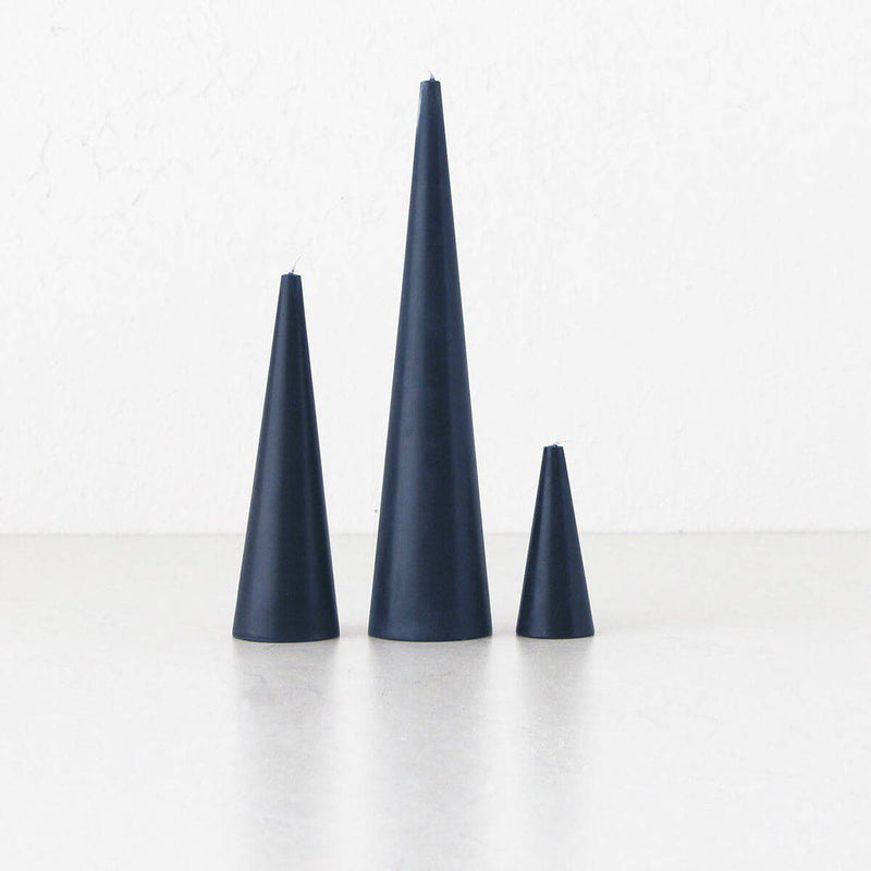 Buy Spire Prussian Blue Candle - Set of 3 | Shop Verified Sustainable Candles & Fragrances on Brown Living™