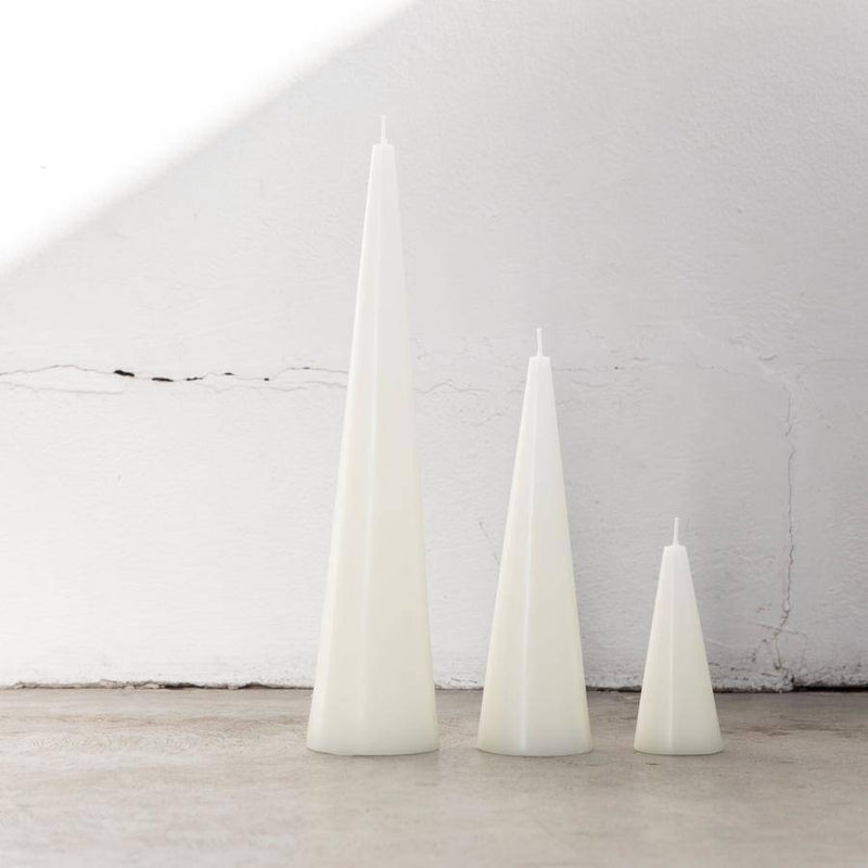 Buy Spire White Candle - Set of 3 | Shop Verified Sustainable Candles & Fragrances on Brown Living™