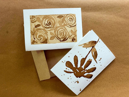 Spring Coffee Art Note Cards/ Greeting Cards (Set of 2) | Verified Sustainable by Brown Living™