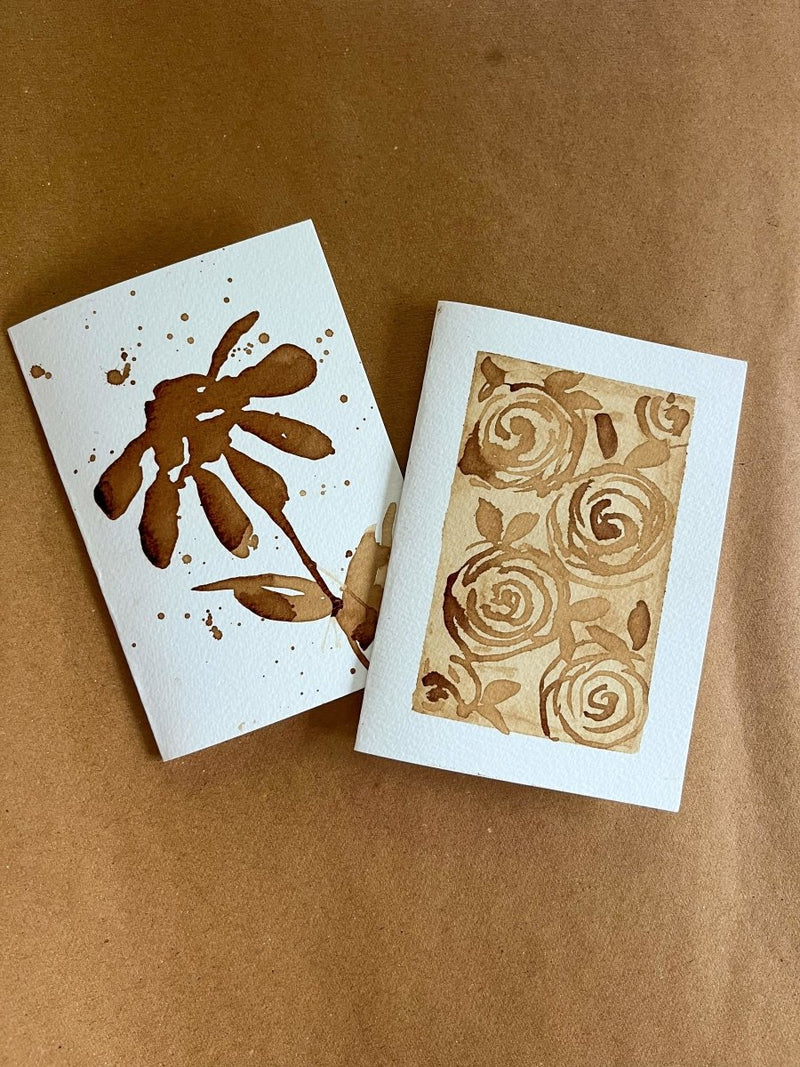 Buy Spring Coffee Art Note Cards/ Greeting Cards (Set of 2) | Shop Verified Sustainable Greeting & Note Cards on Brown Living™
