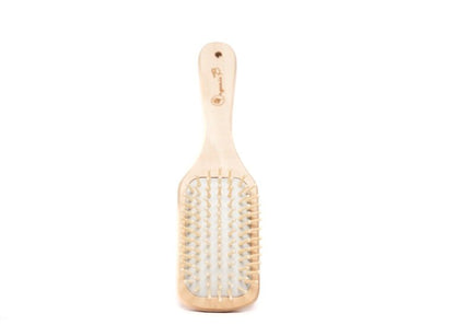 Square Paddle Bamboo - Teak Hairbrush - Detangling & Anti - frizz - Small | Verified Sustainable by Brown Living™