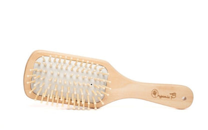 Square Paddle Bamboo - Teak Hairbrush - Detangling & Anti - frizz - Small | Verified Sustainable by Brown Living™