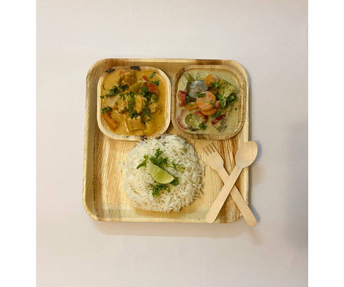 Square Party Pack - 100% Biodegradable Tableware | Verified Sustainable by Brown Living™