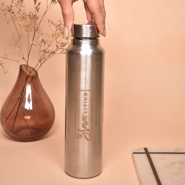 Stainless Steel Bottle | Easy Sip & Leak Proof | 1000ml – Bottles & Sippers on Brown Living™. SKU: BL - 29_BL4683. Img 1.