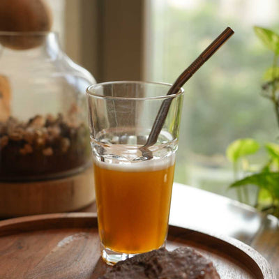 Stainless Steel Straw Set | 1 bent & 1 straight with a cleaner – Drinking Straws & Stirrers on Brown Living™. SKU: BL - 33 - 1unit355. Img 8.