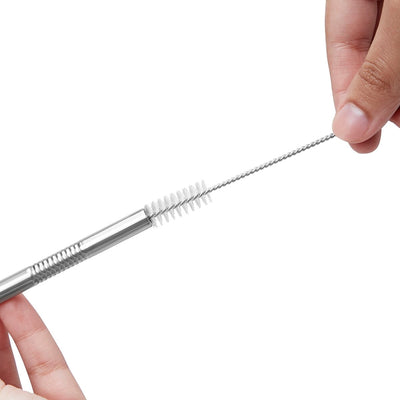 Stainless Steel Straw Set | 1 bent & 1 straight with a cleaner – Drinking Straws & Stirrers on Brown Living™. SKU: BL - 33 - 1unit355. Img 5.
