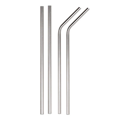 Stainless Steel Straws (2 Straight + 2 Bent) | Verified Sustainable by Brown Living™