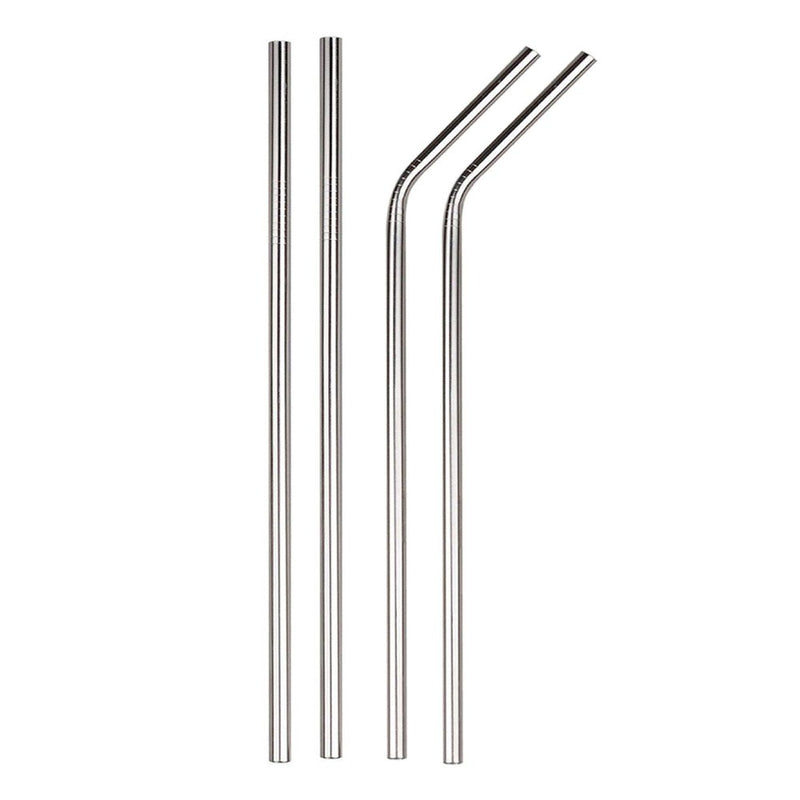 Buy Stainless Steel Straws (2 Straight + 2 Bent) | Shop Verified Sustainable Products on Brown Living