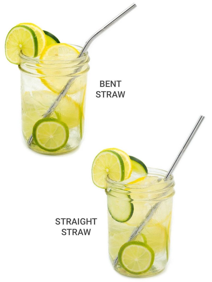 Stainless Steel Straws (4 Straight + 4 Bent) | Verified Sustainable by Brown Living™