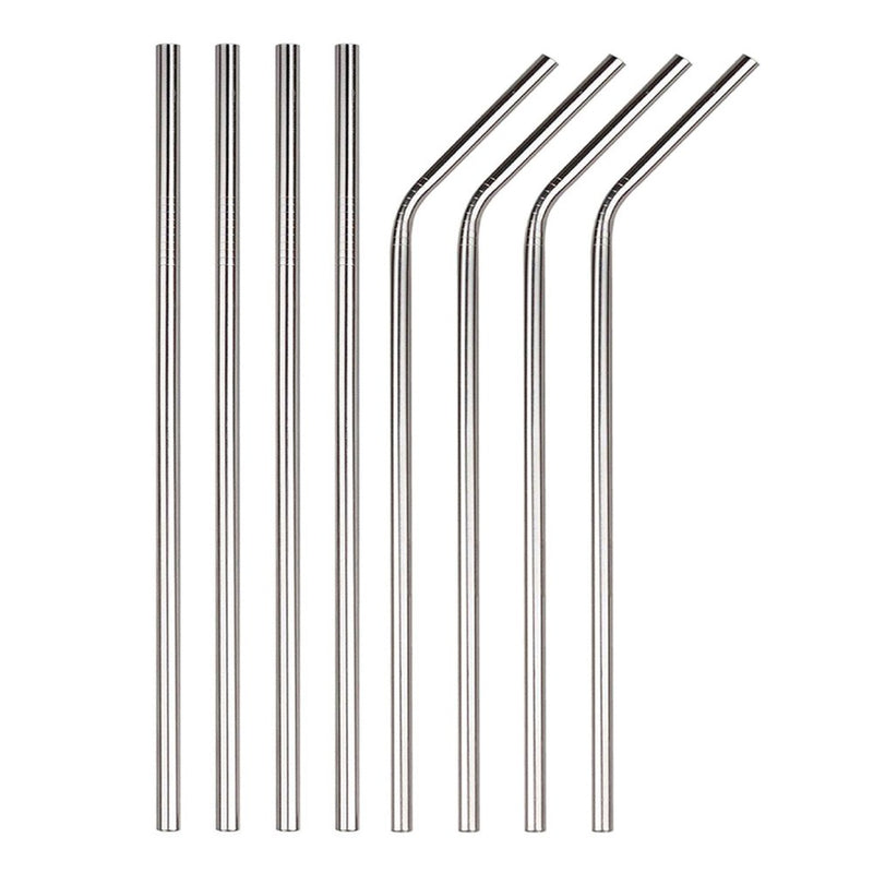 Buy Stainless Steel Straws (4 Straight + 4 Bent) | Shop Verified Sustainable Straw on Brown Living™
