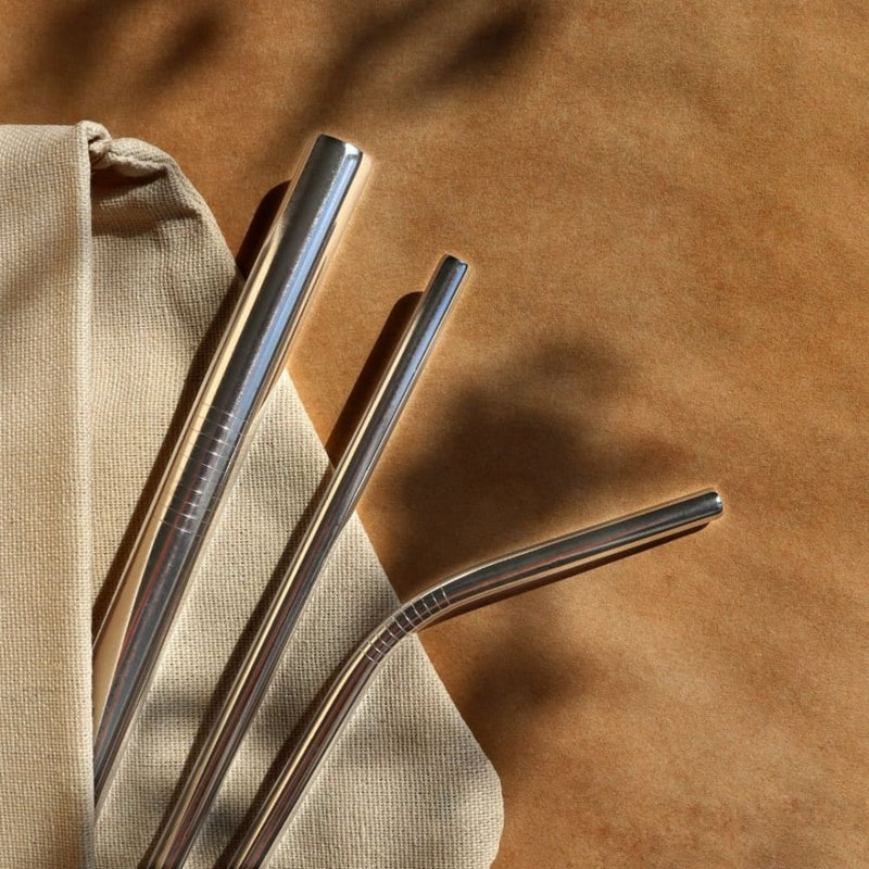 Stainless Steel Straws With Cleaner - Rainbow (1 ST+1 Bend) | Verified Sustainable Kitchen on Brown Living™