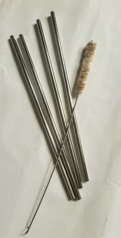 Stainless steel straws - with sisal cleaner – Drinking Straws & Stirrers on Brown Living™. SKU: Sisalstraw. Img 1.