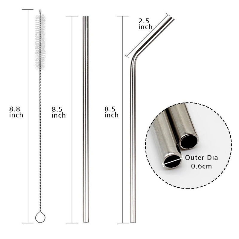 Buy Steel Straw Set - Pack of 2 | Shop Verified Sustainable Travel Accessories on Brown Living™