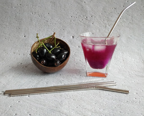 Buy Steel Straw Set - Pack of 2 | Shop Verified Sustainable Products on Brown Living