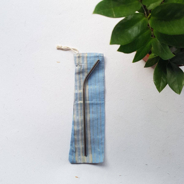 Buy Steel Straw With Cloth Pouch | Shop Verified Sustainable Products on Brown Living