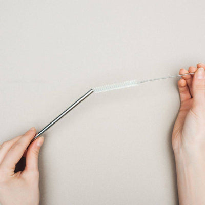 Steel Straws | Reusable Straws 2 Bent + 2 Straight + 1 Cleaner + 1 Pouch | Eco friendly Straws – Drinking Straws & Stirrers on Brown Living™. SKU: TBB - 66. Img 2.