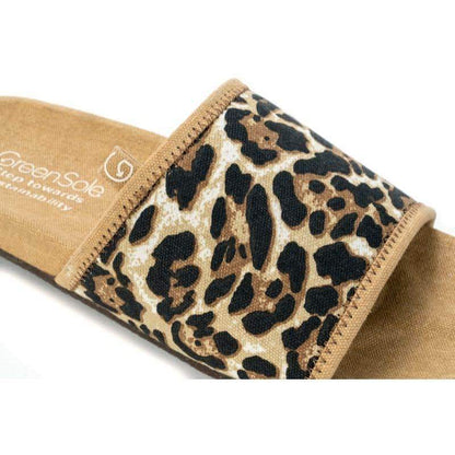 Stella Cheetah Sustainable and Vegan Slides | Verified Sustainable by Brown Living™