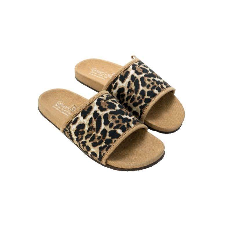 Stella Cheetah Sustainable and Vegan Slides | Verified Sustainable by Brown Living™