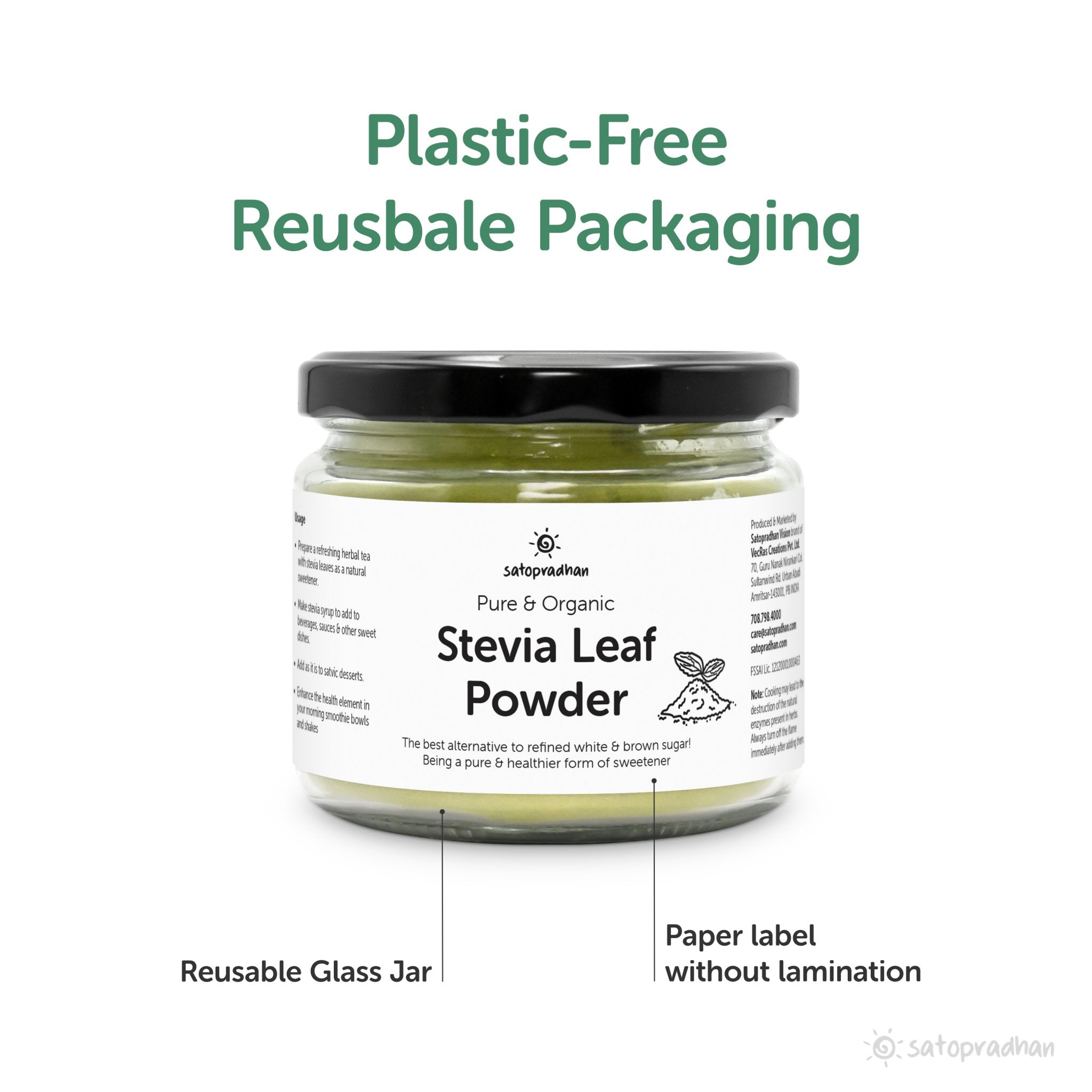 Stevia Leaf Powder - 100g | Verified Sustainable by Brown Living™