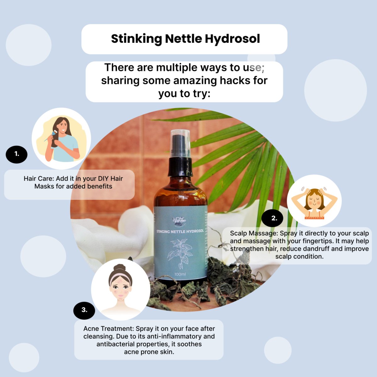 Stinging Detoxifying Nettle Hydrosol - 100 ml | Verified Sustainable by Brown Living™