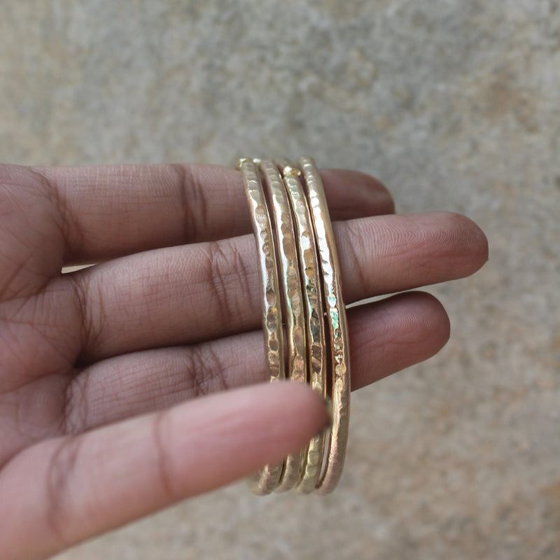 Buy Stippling Bangles Set of 4 | Shop Verified Sustainable Womens Bracelets on Brown Living™