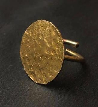 Buy Stippling Round Ring | Brass Jewelry | Shop Verified Sustainable Womens Rings on Brown Living™