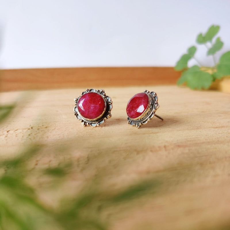 Buy Stone Bold 92.5 Silver Studs | Shop Verified Sustainable Womens earrings on Brown Living™