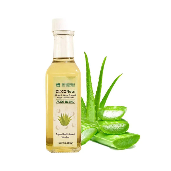Buy Stone & Wood Pressed Organic Coconut Oil - Aloe Blend 100 ml | Shop Verified Sustainable Hair Oil on Brown Living™