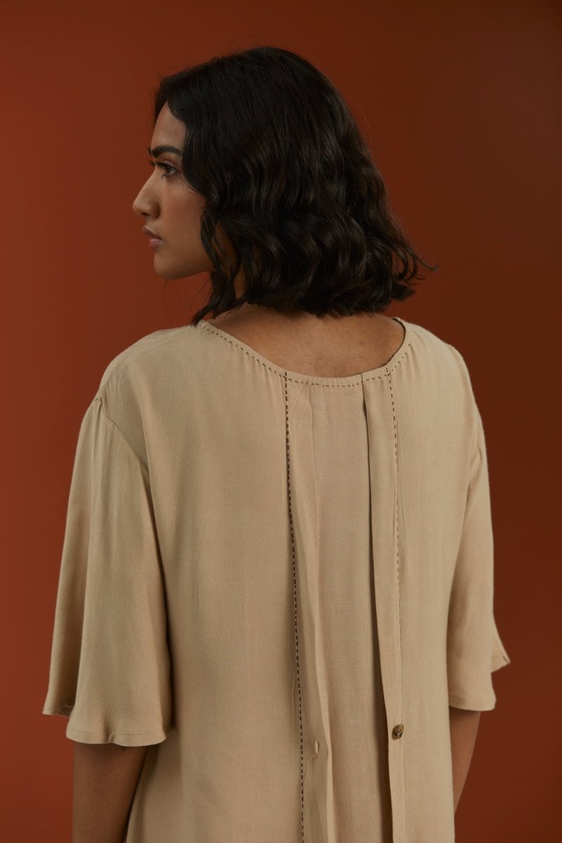 Buy Stonish Beige Dress | Womens Dress | Shop Verified Sustainable Products on Brown Living