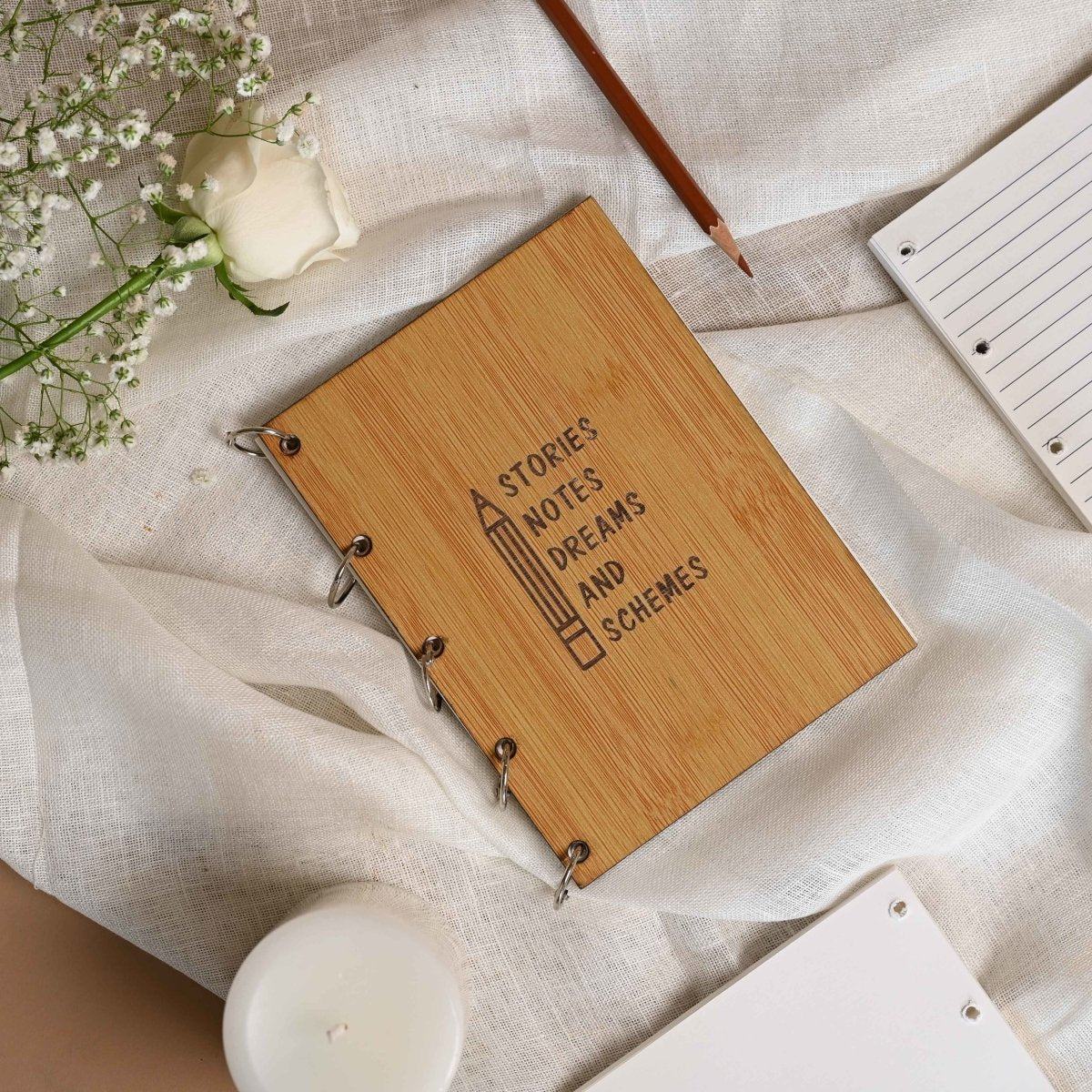 Stories Notes Dreams and Schemes - Refillable Notebooks | Verified Sustainable by Brown Living™