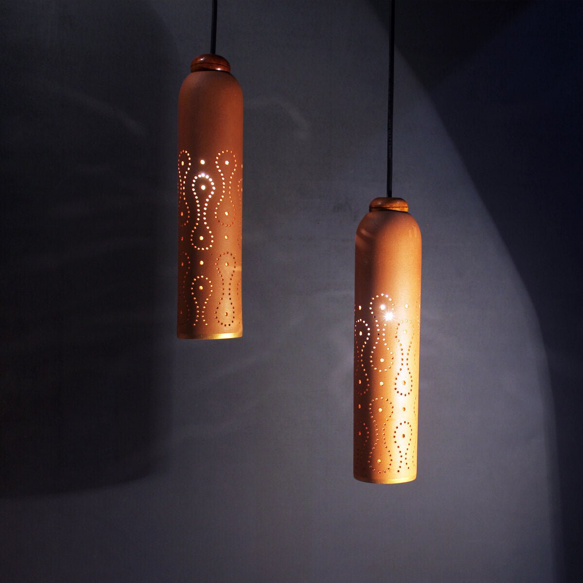 STRAW 2 Handmade Terracotta Ceiling Light, BEANS Design | Verified Sustainable by Brown Living™