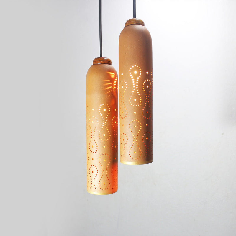 STRAW 2 Handmade Terracotta Ceiling Light, BEANS Design | Verified Sustainable by Brown Living™