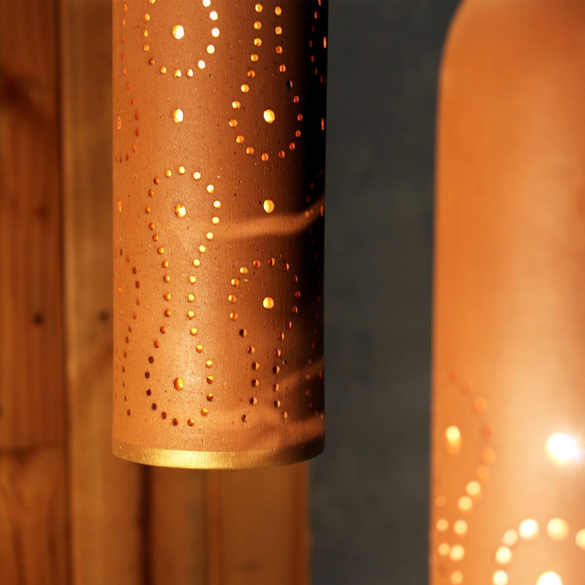 STRAW 2 Handmade Terracotta Ceiling Light, BEANS Design | Verified Sustainable by Brown Living™