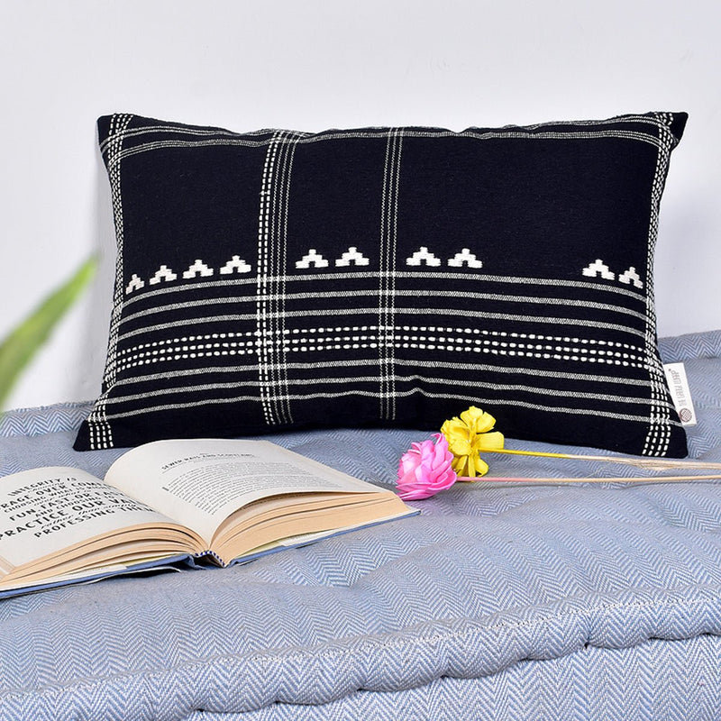 Buy Strip Geometry Cushion Cover | Shop Verified Sustainable Products on Brown Living