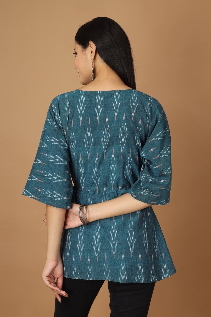 Subah Ikat Kaftan Cotton Top | Verified Sustainable by Brown Living™