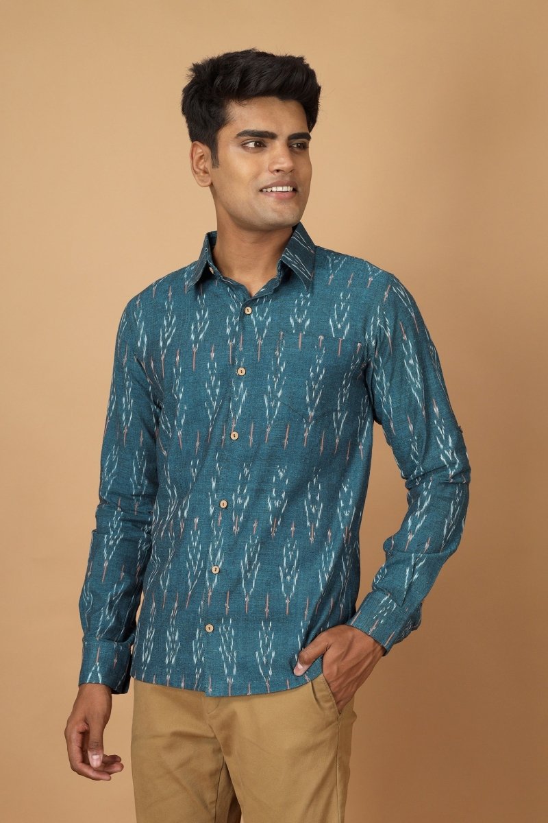 Subah Ikat Mens Cotton Shirt | Verified Sustainable by Brown Living™