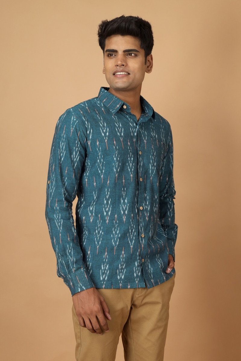 Subah Ikat Mens Cotton Shirt | Verified Sustainable by Brown Living™