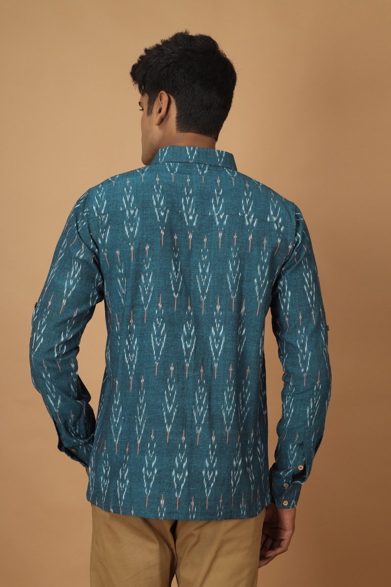 Subah Ikat Mens Cotton Shirt | Verified Sustainable by Brown Living™