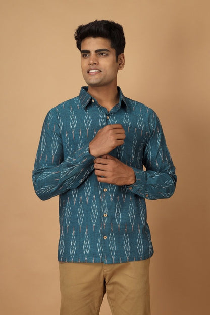 Subah Ikat Mens Cotton Shirt | Verified Sustainable by Brown Living™