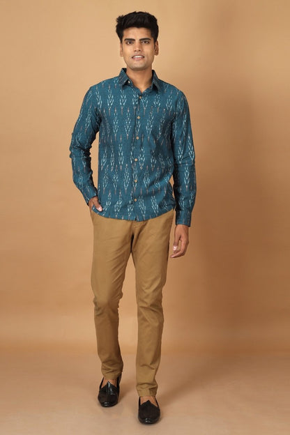 Subah Ikat Mens Cotton Shirt | Verified Sustainable by Brown Living™