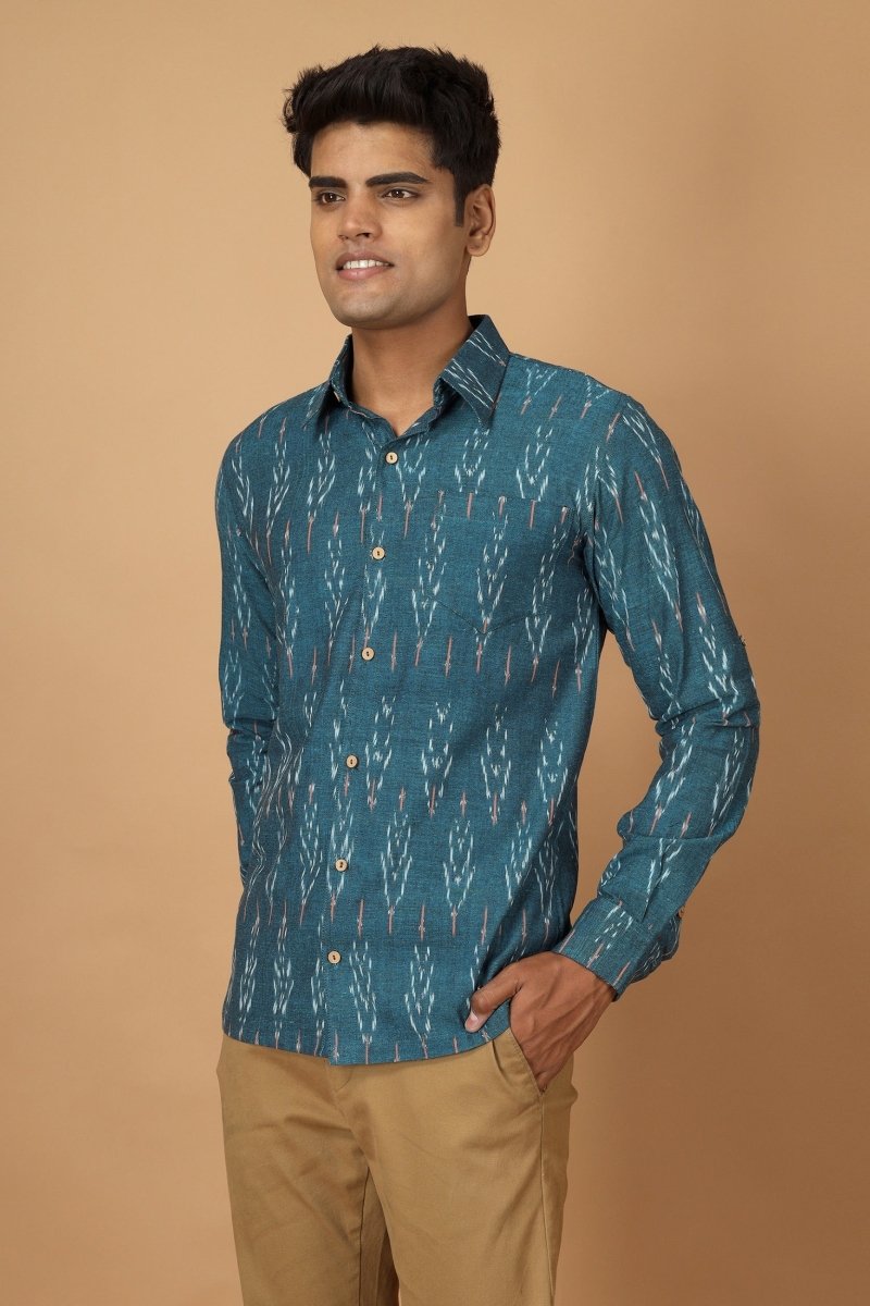 Subah Ikat Mens Cotton Shirt | Verified Sustainable by Brown Living™