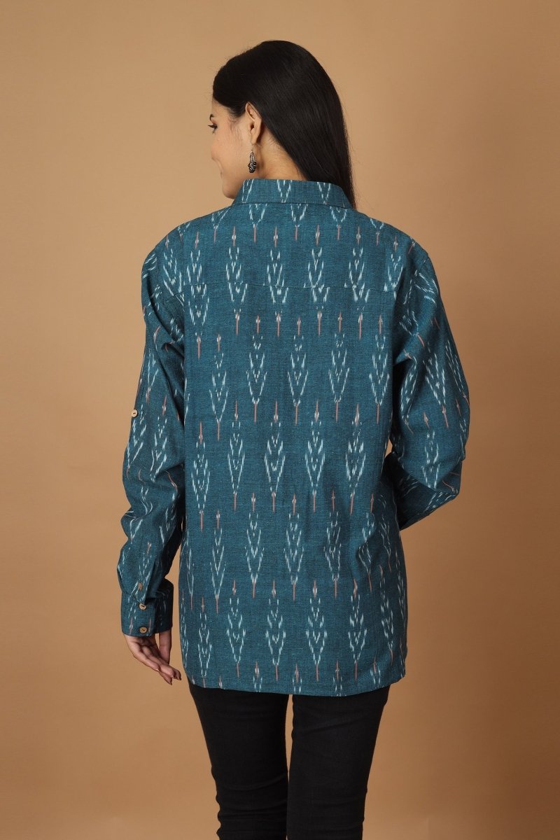 Subah Ikat Womens Cotton Shirt | Verified Sustainable by Brown Living™