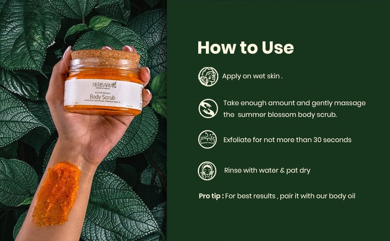 Summer Blossom- 100% Vegan Body Scrub- 200g | Verified Sustainable Body Scrub on Brown Living™