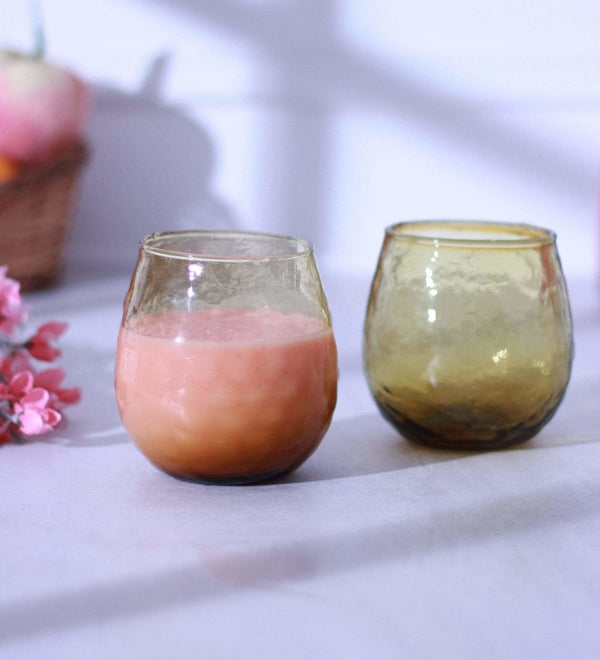 Buy Summer Breeze - Juice Glasses - Amber - Set of 2 | Shop Verified Sustainable Glasses & Tumblers on Brown Living™