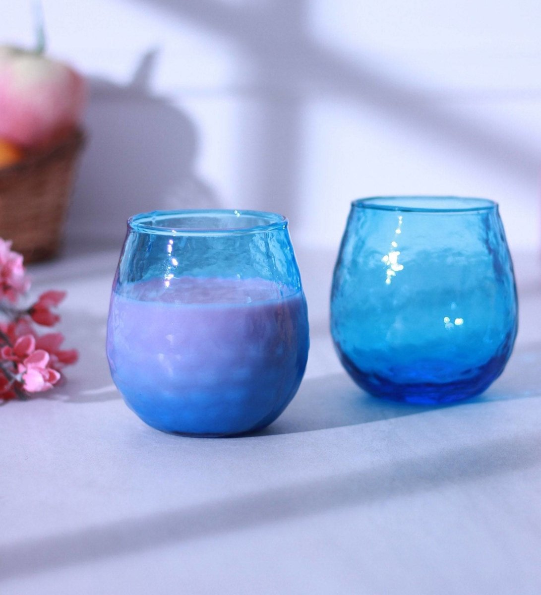 Summer Breeze - Juice Glasses - Blue - Set of 2 | Verified Sustainable by Brown Living™