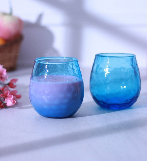 Buy Summer Breeze - Juice Glasses - Blue - Set of 2 | Shop Verified Sustainable Glasses & Tumblers on Brown Living™