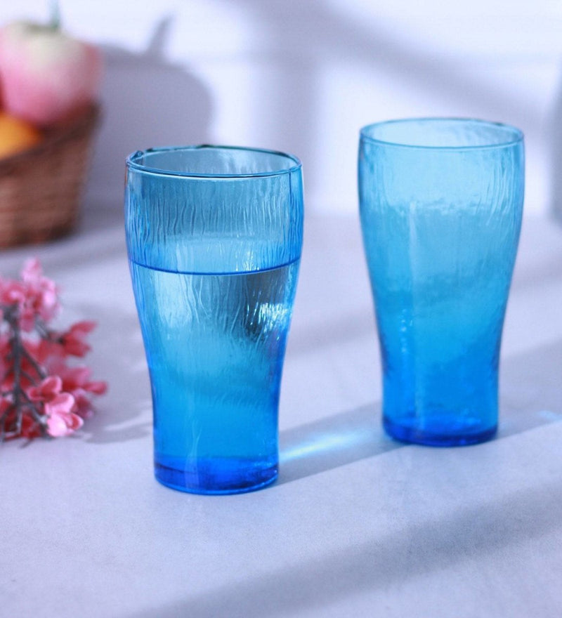 Buy Summer Breeze - Water tumblers - Blue - Set of 2 | Shop Verified Sustainable Glasses & Tumblers on Brown Living™